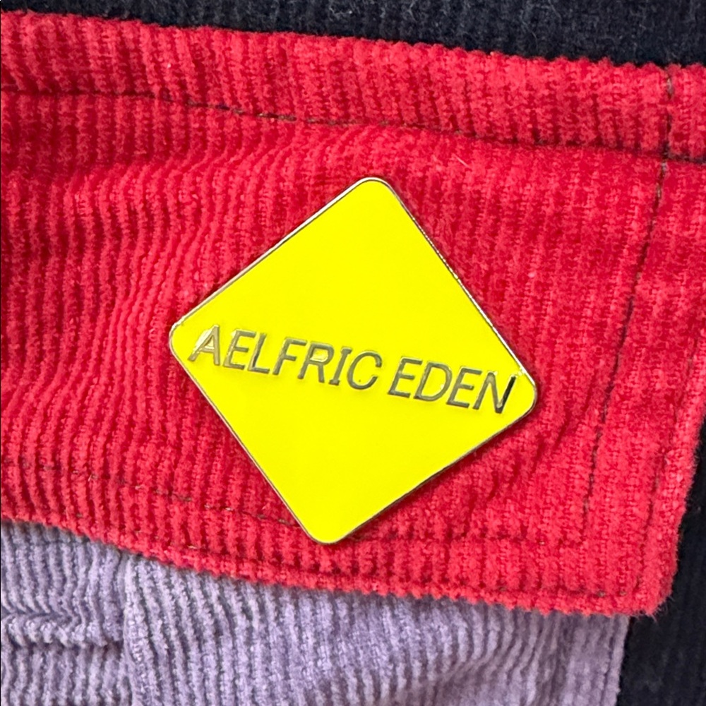 Aelfric Eden "Back to 90's" Patchwork Color Block Corduroy Pants - Picture 3 of 5